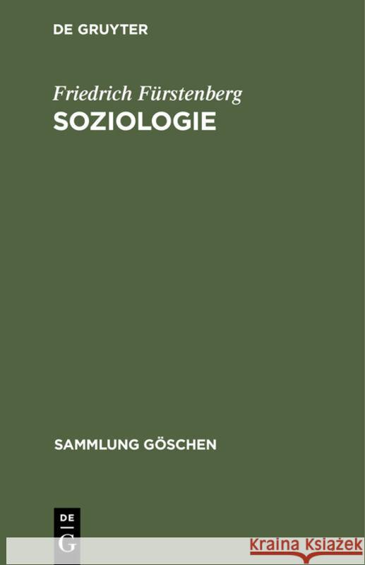 Soziologie: Hauptfragen Und Grundbegriffe F 9783112310656 de Gruyter