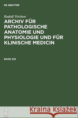Rudolf Virchow: Archiv Für Pathologische Anatomie Und Physiologie Und Für Klinische Medicin. Band 223 Rudolf Virchow, No Contributor 9783112373019 De Gruyter