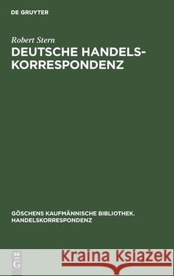 Deutsche Handelskorrespondenz Robert Stern 9783112385494