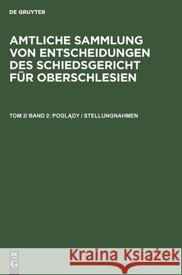 Poglądy / Stellungnahmen No Contributor 9783112397350 De Gruyter