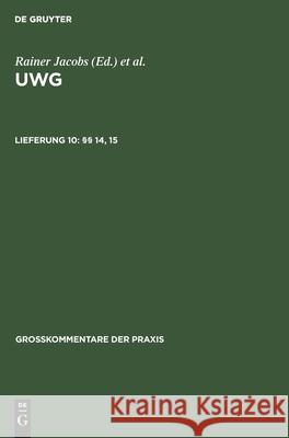 §§ 14, 15 Herbert Messer, No Contributor 9783112422335 De Gruyter