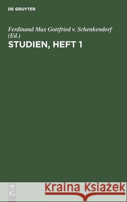 Studien, Heft 1 No Contributor 9783112426098 de Gruyter