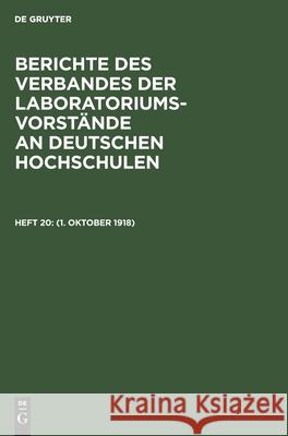 (1. Oktober 1918) No Contributor 9783112439876