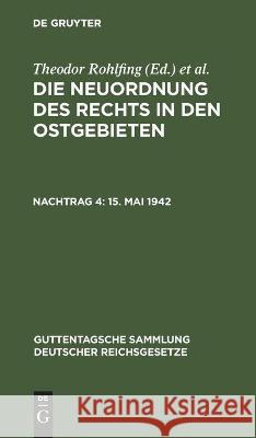 15. Mai 1942 No Contributor 9783112445891 de Gruyter