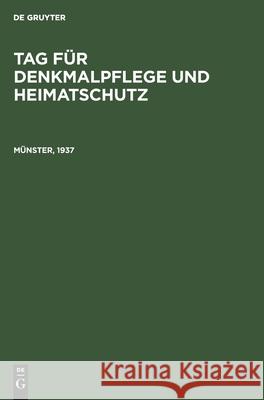 Münster, 1937 No Contributor 9783112459034