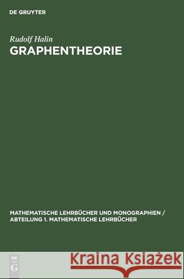 Graphentheorie Rudolf Halin 9783112471395 De Gruyter