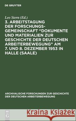 3. Arbeitstagung der Forschungsgemeinschaft 