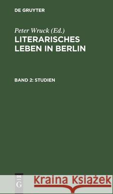 Studien Peter Wruck, No Contributor 9783112485514