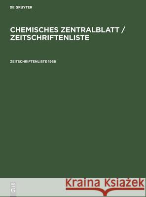 1968 F Kaschluhn, A Lösche, R Ritschl, R Rompe, No Contributor 9783112487259 De Gruyter