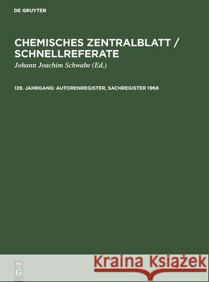 Autorenregister, Sachregister 1968 No Contributor 9783112487457 de Gruyter