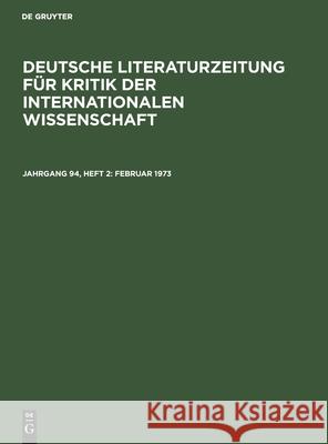 Februar 1973 Erich Correns, Wolfgang Bobeth, Hans Böhringer, Hermann Klare, No Contributor, Walter Frenzel 9783112489574 De Gruyter