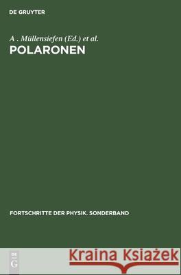 Polaronen: Übersetzung Aus Dem Russischen Höhler, G. 9783112533116