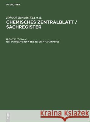 1967, Teil 1b: Ch17-Haranalyse Helga Völz, Christian Weiske, No Contributor 9783112539576 De Gruyter