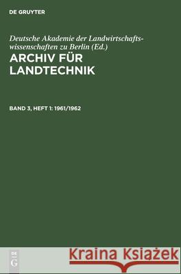 1961/1962 No Contributor 9783112559239 de Gruyter
