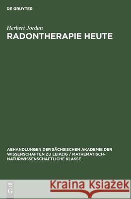 Radontherapie Heute Herbert Jordan 9783112573211 De Gruyter