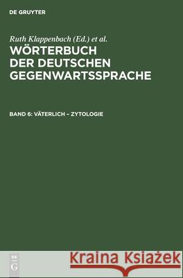 Väterlich - Zytologie G Kempcke, R Klappenbach, H Malige-Klappenbach, No Contributor 9783112578179 De Gruyter