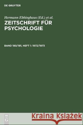 1972/1973 No Contributor, Arthur König 9783112579954 De Gruyter