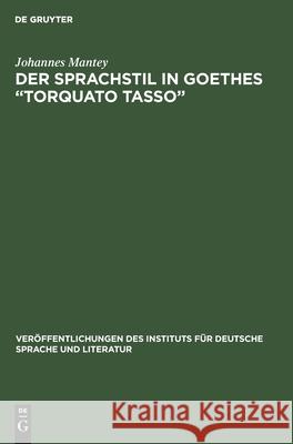Der Sprachstil in Goethes 