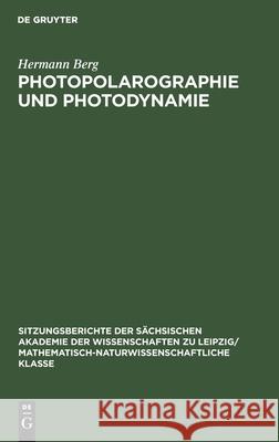 Photopolarographie Und Photodynamie Berg, Hermann 9783112584019