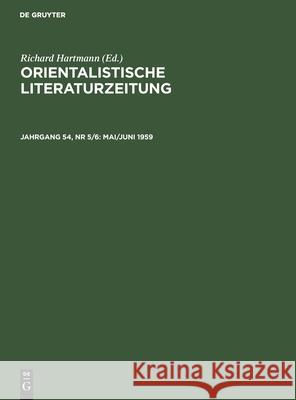 Mai/Juni 1959 No Contributor 9783112593233 De Gruyter