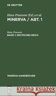 Deutsches Reich Hans Praesent 9783112599259 De Gruyter