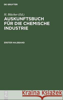 Erster Halbband No Contributor 9783112601495 de Gruyter