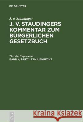 Familienrecht Theodor Engelmann 9783112602058