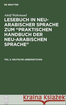Deutsche Uebersetzung No Contributor 9783112607411 de Gruyter