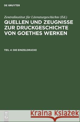 Die Einzeldrucke Inge Jensen, No Contributor 9783112619278 De Gruyter