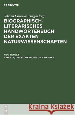 Lieferung 1. H - Hulthen No Contributor   9783112620137 de Gruyter