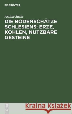 Die Bodenschätze Schlesiens: Erze, Kohlen, Nutzbare Gesteine Arthur Sachs 9783112627396 De Gruyter