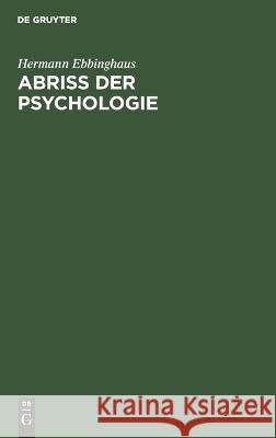 Abriss Der Psychologie Hermann Ebbinghaus 9783112668054