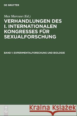 Experimentalforschung und Biologie No Contributor 9783112670194 de Gruyter