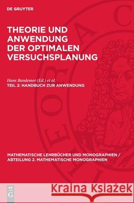 Handbuch Zur Anwendung Hans Bandemer Wolfgang N?ther 9783112707784 de Gruyter