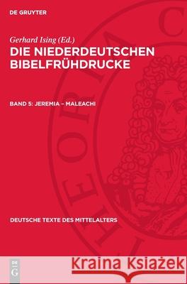 Jeremia – Maleachi Gerhard Ising 9783112715963