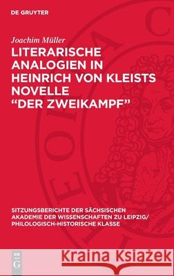 Literarische Analogien in Heinrich Von Kleists Novelle 