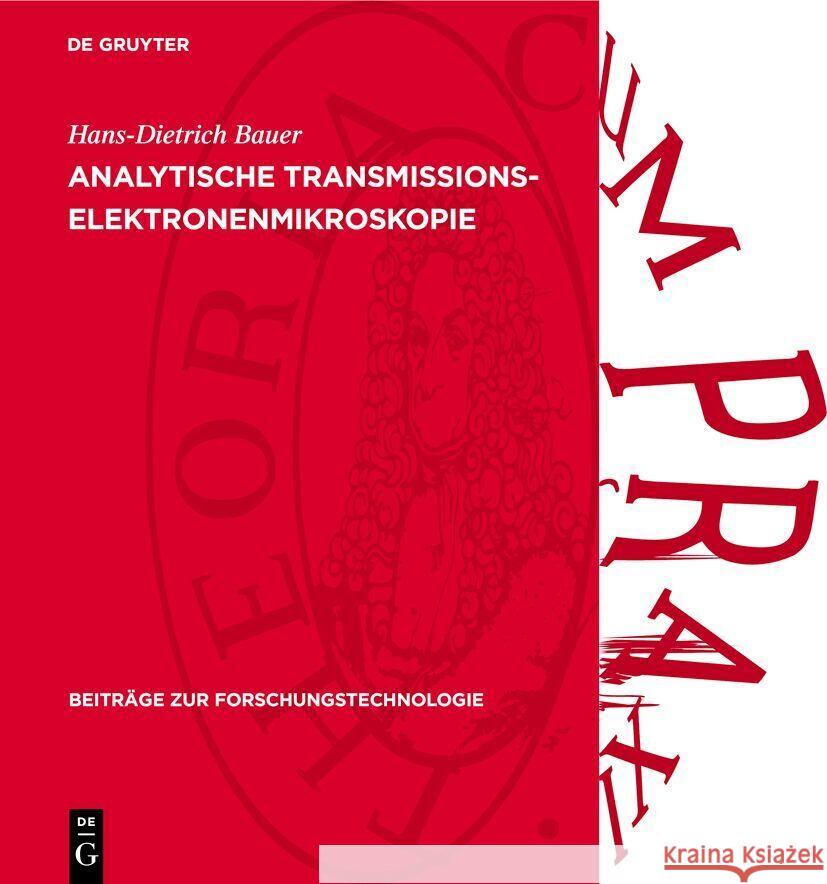 Analytische Transmissionselektronenmikroskopie Hans-Dietrich Bauer 9783112736425