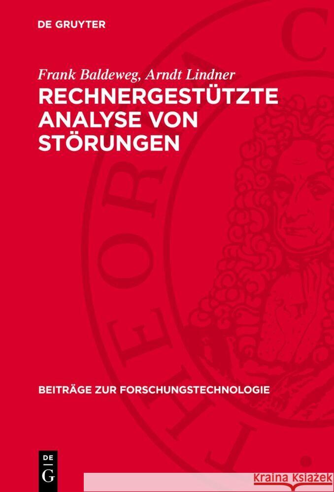 Rechnergest?tzte Analyse Von St?rungen Frank Baldeweg Arndt Lindner 9783112736449 de Gruyter