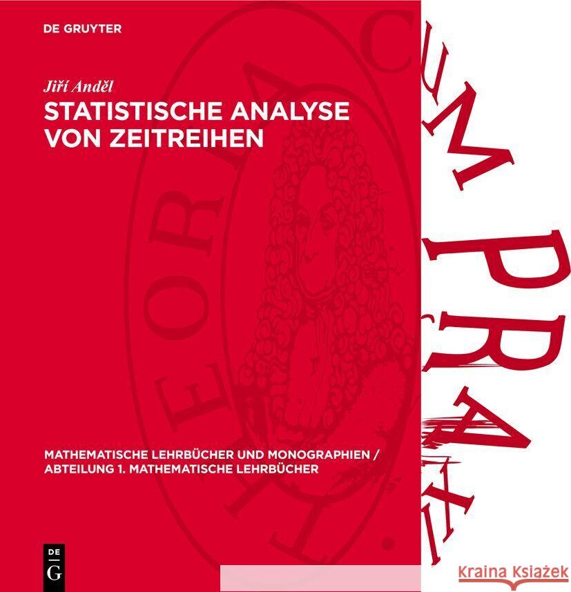 Statistische Analyse Von Zeitreihen Jiř? Anděl 9783112737880 de Gruyter