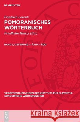 Ṕana – řo̧d Friedrich Lorentz 9783112753866 De Gruyter (JL)