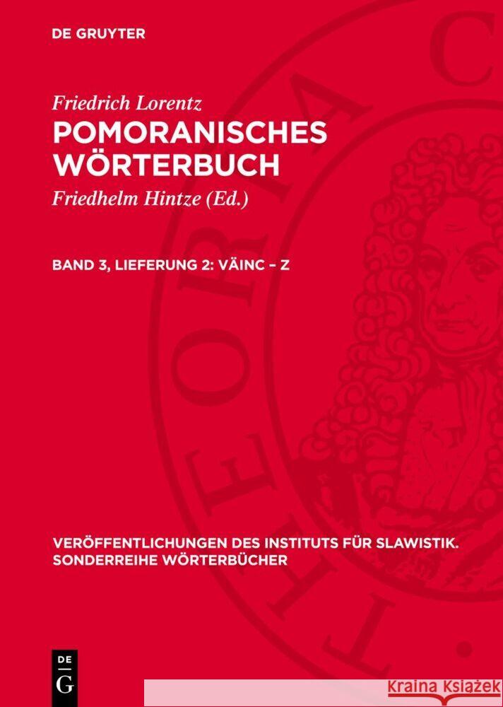 väinc – z Friedrich Lorentz 9783112753989