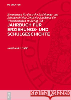 1962: AVJES-B, Jahrgang 2  9783112776803 De Gruyter (JL)
