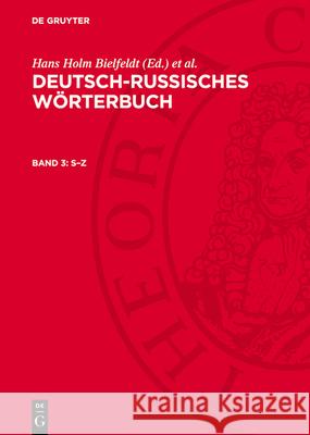 S–Z: DDRDRWB-B, Band 3  9783112784044 De Gruyter (JL)