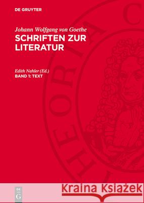 Text: Goethesl-B, Band 1 Edith Nahler 9783112785362