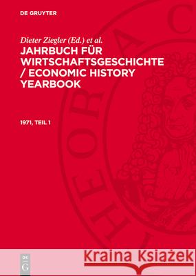 1971, Teil 1: JBW-B, 1971, Teil 1  9783112787069 De Gruyter (JL)