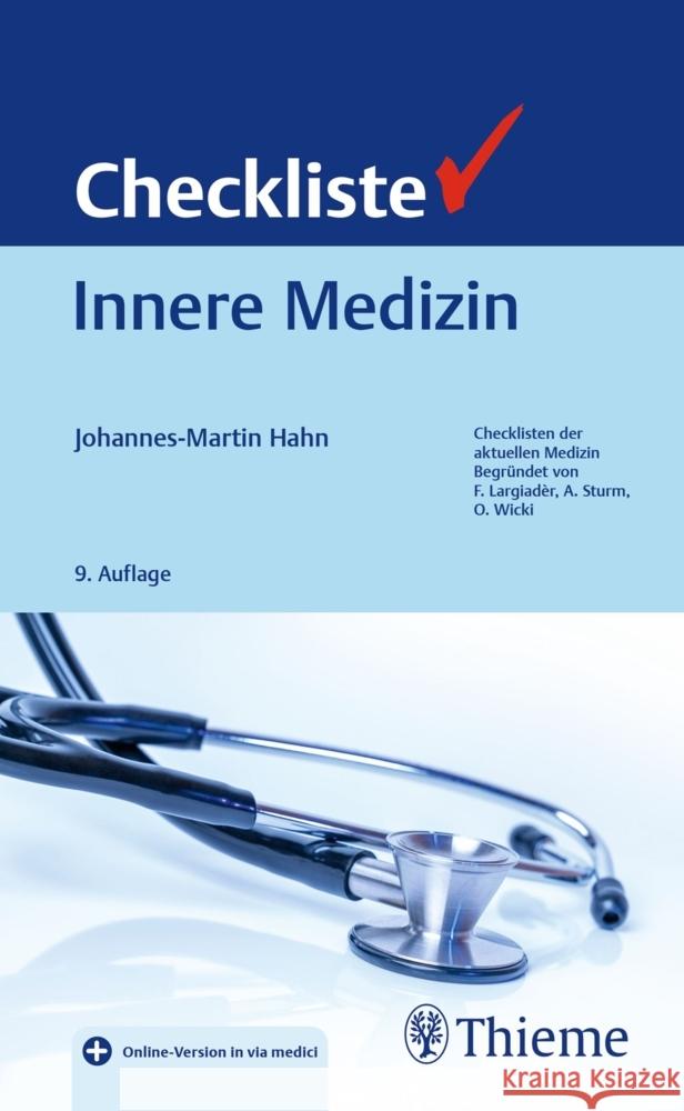 Checkliste Innere Medizin Hahn, Johannes-Martin 9783132444805