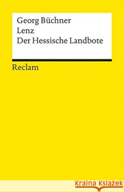 Lenz. Der Hessische Landbote Büchner, Georg   9783150079553 Reclam, Ditzingen