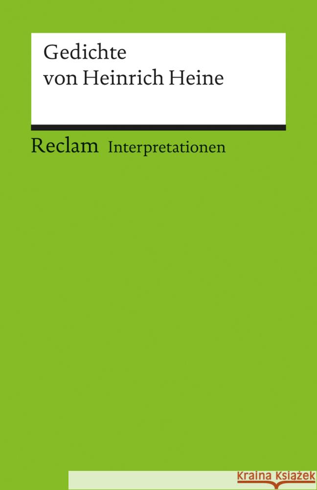 Gedichte von Heinrich Heine Heine, Heinrich Kortländer, Bernd  9783150088159 Reclam, Ditzingen