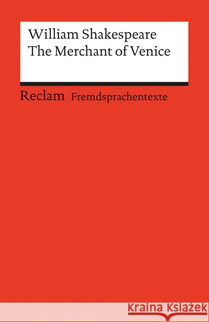 The Merchant of Venice : Englischer Text mit deutschen Worterklärungen. B2 (GER) Shakespeare, William Puschmann-Nalenz, Barbara  9783150090503 Reclam, Ditzingen