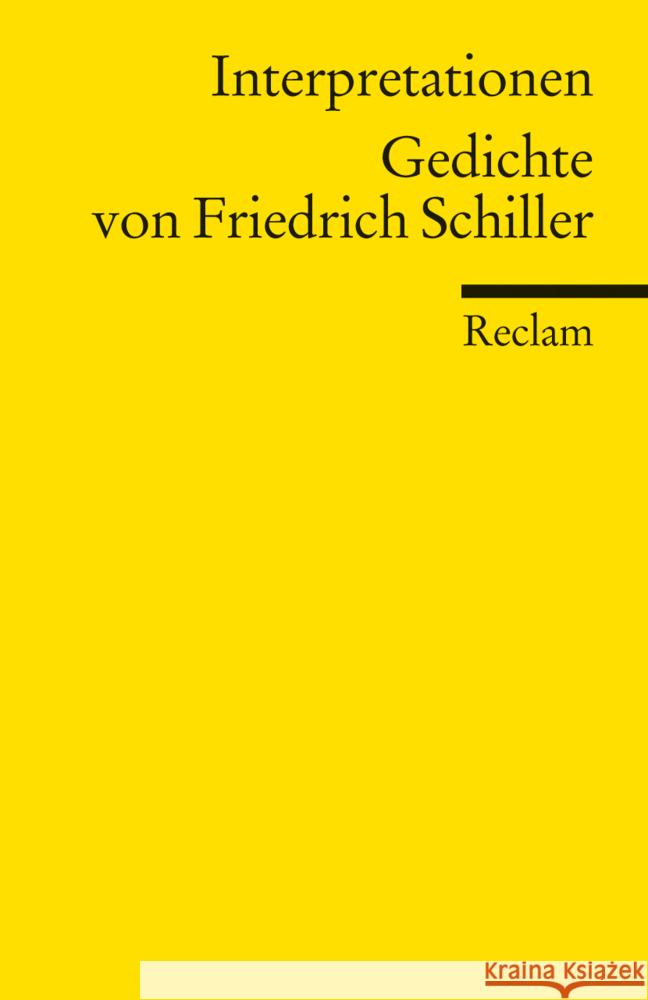 Gedichte von Friedrich Schiller Oellers, Norbert   9783150094730 Reclam, Ditzingen